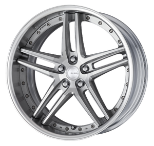Work Gnosis Gr205 5x120 19x7.5+45 O Disk Brush Silver Clear