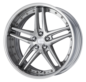 Work Gnosis Gr205 5x120.65 19x11.5+45 A Disk Brush Silver Clear