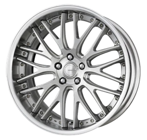 Work Gnosis Gr204 5x120.65 19x9.5+45 O Disk Brush Silver Clear