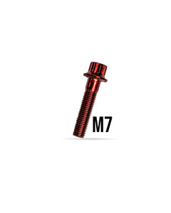 M7x32 Candy Red Bolt/nut — Product Photo