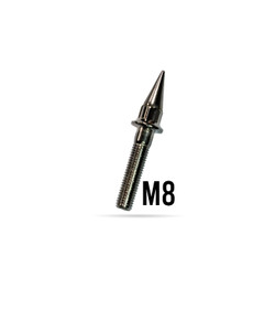 M8x32 Spiked Chrome Bolt/nut — Product Photo