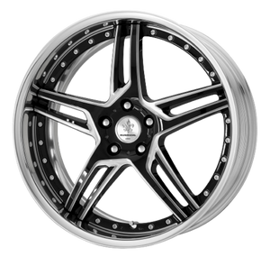 DURANDAL DD5.2 Machined Black Polished 5x114.3 18X9.5 +4MM