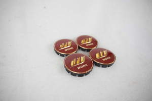Red/Gold Work W Center Cap - Big Base