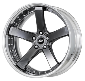 Work Zeast Black Label Bst2 5x100 19x8+12 H Disk Brilliant Silver Black