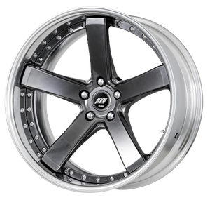 Work Zeast Black Label Bst2 5x112 19x8.5+30 R Disk Brilliant Silver Black