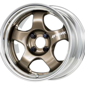 Work Meister S1 2P 5x115 15x8.5+45 R Disk Titanium Gold