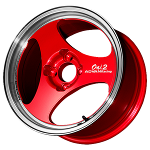 Advan Oni2 4x100 15x8.0+30 Machining & Racing Candy Red