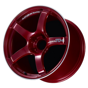 Advan TC-4 5x100 18x8.0+47 Racing Candy Red & Ring
