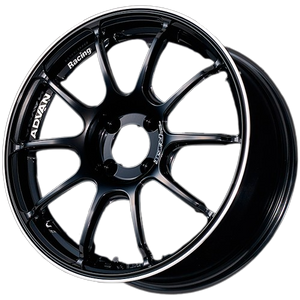 Advan RZ II 5x114.3 17x7.5+48 Racing Gloss Black and Ring