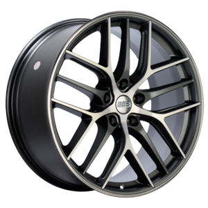 BBS CC-R 5x120 19x8.0+45 Graphite w/ Diamond Cut Face