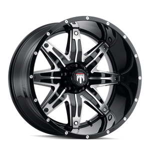 American Truxx Lonestar AT185 8X180 22x12-44 Black/Machined