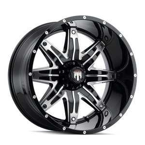 American Truxx Lonestar AT185 8X165.1 22x12-44 Black/Machined