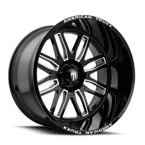 American Truxx Restless AT1915 6x139.7 22x12-44 Black/Milled
