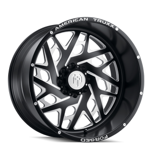 American Truxx Forged Aries ATF1909 6x139.7 22x12-44 Matte Black/Milled