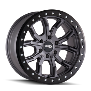 Dirty Life Dt-1 9303 5x127 17x9-12 Matte Gunmetal W/Simulated Ring