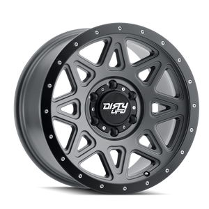 Dirty Life Theory 9305 5x127 17x9-12 Matte Gunmetal W/Matte Black Lip
