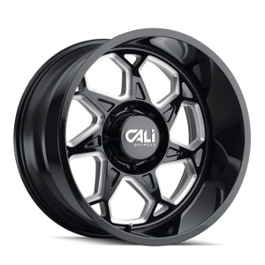 Cali Off-Road Sevenfold 9111 6x139.7 20x9-12 Gloss Black/Milled Spokes