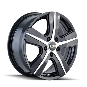 Ion Type 101 5x108 16x6.5+50 Black/Machined Face