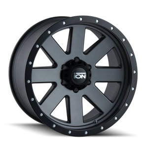 Ion Type 134 6x135 20x9+0 Matte Gunmetal/Black Beadlock