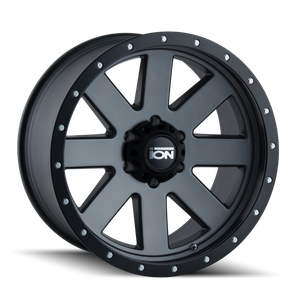 Ion Type 134 6x139.7 17x8.5+6 Matte Gunmetal/Black Beadlock