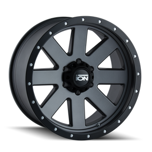 Ion Type 134 8x170 18x9+0 Matte Gunmetal/Black Beadlock