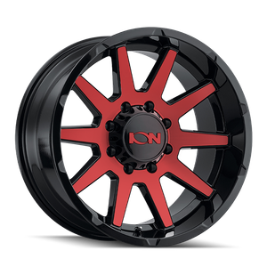 Ion Type 143 8x180 20x9+18 Gloss Black/Red Machined