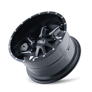 Cali Off-Road Twisted 9102 5x127 22x12-44 Satin Black/Milled Spokes