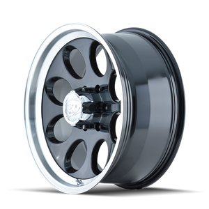 Ion Type 171 6x114.3 15x10-38 Black/Machined Lip