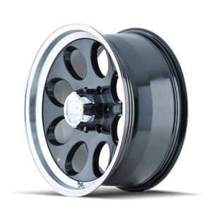 Ion Type 171 5x139.7 16x8-5 Black/Machined Lip