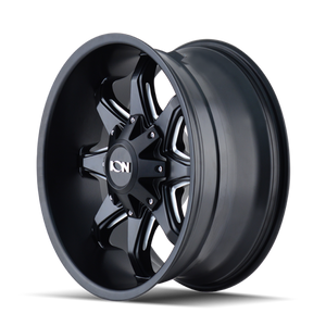 Ion Type 181 8x165.1 20x12-44 Satin Black/Milled Spokes