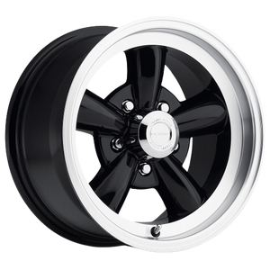 Vision American-Muscle 141H 5x114.3 15x7-7 Gloss Black Machined Lip