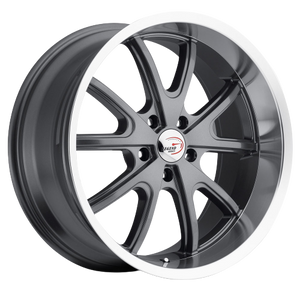 Vision American-Muscle 143 Torque 5x120.65 18x8.5-6 Gunmetal Machined Lip