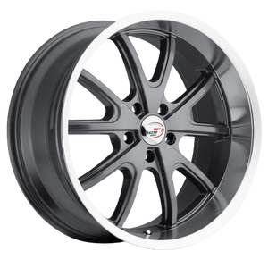 Vision American-Muscle 143 Torque 5x127 18x8.5+10 Gunmetal Machined Lip