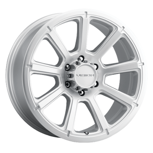 Vision Off-Road 353 Turbine 8x165.1 17x8.5+18 Winter Paint-Silver( Salt Resistant)