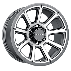 Vision Off-Road 353 Turbine 5x150 18x9+12 Gunmetal Machined Face