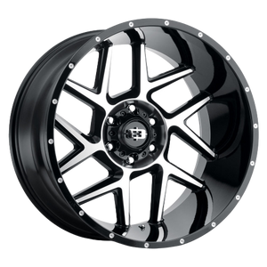 Vision Off-Road 360 Sliver 6x135 20x9+12 Gloss Black Machined Face