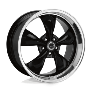 American Racing AR105 TORQ THRUST M 5X114.3 18X9 +34 GLOSS BLACK W/ MACHINED LIP
