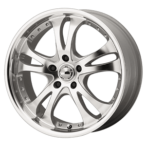 American Racing AR383 CASINO 5X114.3 16X7 +42 SILVER W/ MACHINED FACE AND LIP