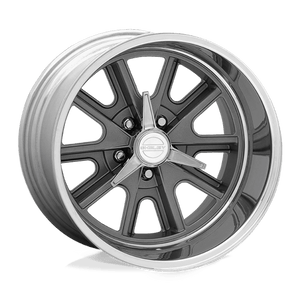 American Racing Vintage VN427 SHELBY COBRA 5X114.3 17X11 -50 TWO-PIECE MAG GRAY CENTER POLISHED BARREL