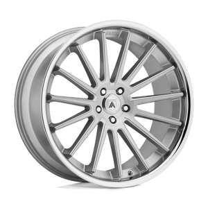 Asanti Black ABL-24 BETA 5X115 22X10.5 +25 BRUSHED SILVER W/ CHROME LIP