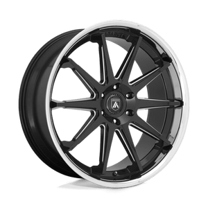 Asanti Black ABL-29 EMPEROR 6X135 24X10 +30 GLOSS BLACK MILLED W/ CHROME LIP