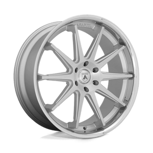 Asanti Black ABL-29 EMPEROR 6X139.7 24X10 +30 BRUSHED SILVER W/ CHROME LIP