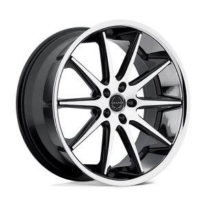 Asanti Black ABL-4 CAPELLA 5X112 20X10 +25 MACHINED FACE W/ SS LIP