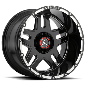 Asanti Off Road AB809 ENFORCER 8X180 20X9 +18 GLOSS BLACK MILLED