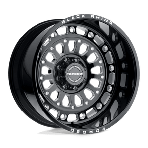Black Rhino CENTURION 8X180 22X12 -44 GLOSS BLACK W/ MILLED SPOKES