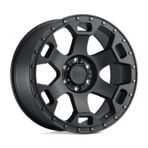 Black Rhino GAUNTLET 6X120 18X9 +12 SEMI GLOSS BLACK W/ GUNMETAL BOLTS