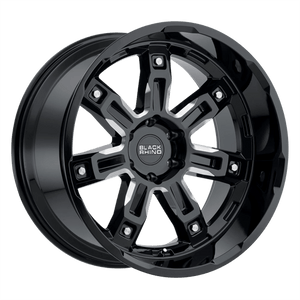 Black Rhino LOCKER 5X114.3 18X8 +30 GLOSS BLACK W/ MILLED SPOKES