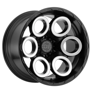 Black Rhino MAGNUS 6X139.7 17X9.5 +6 MATTE BLACK W/ MATTE MACHINE FACE & MILLED WINDOW