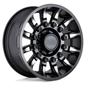 Black Rhino MISSION 8X165.1 18X9 -18 MATTE BLACK W/ MACHINED TINTED SPOKES