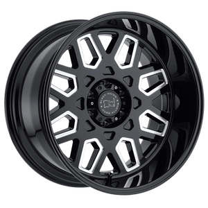 Black Rhino PREDATOR 6X139.7 24X14 -76 GLOSS BLACK W/ MILLED WINDOWS